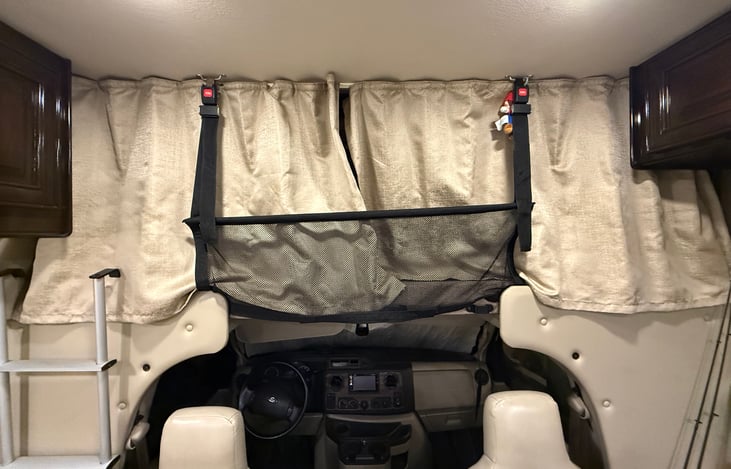Privacy curtain for over head bunk.