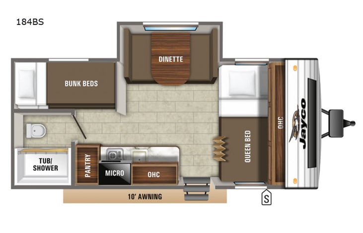 Representative floor plan provided by a trusted RVshare partner.