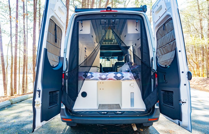 Artemis has an outdoor heated shower you can easily connect to have a rinse with a view!