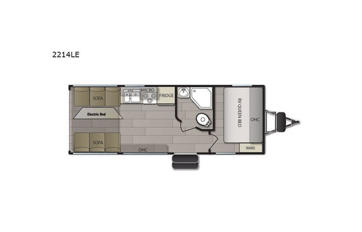 Representative floor plan provided by a trusted RVshare partner.