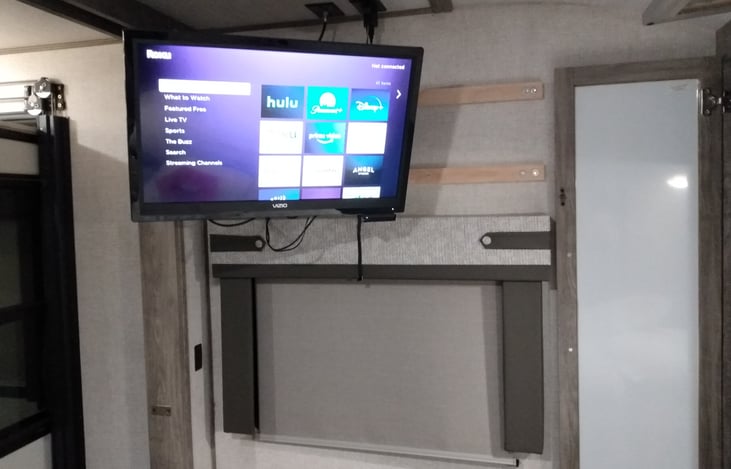 Bedroom TV with Roku.
