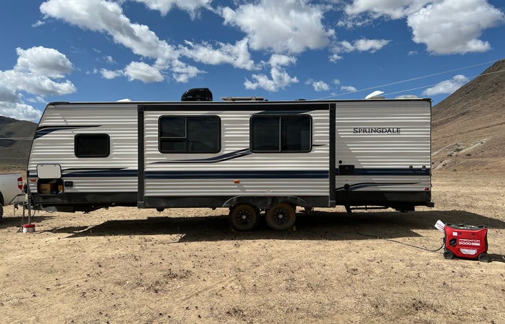 Power hookup cord is approximately 30' long.
