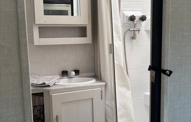 Full shower - not the biggest, but it gets the job done