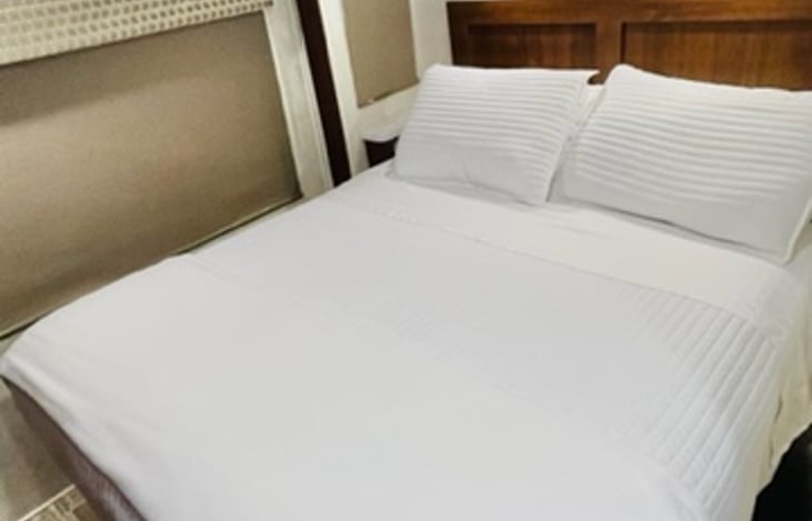 Massively upgraded luxury mattress. You might be camping but who wants to sleep on a basic mattress when you can have a 5-star hotel mattress?