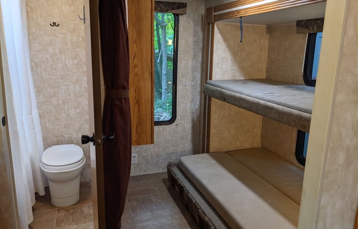 Rear bunk and bathroom