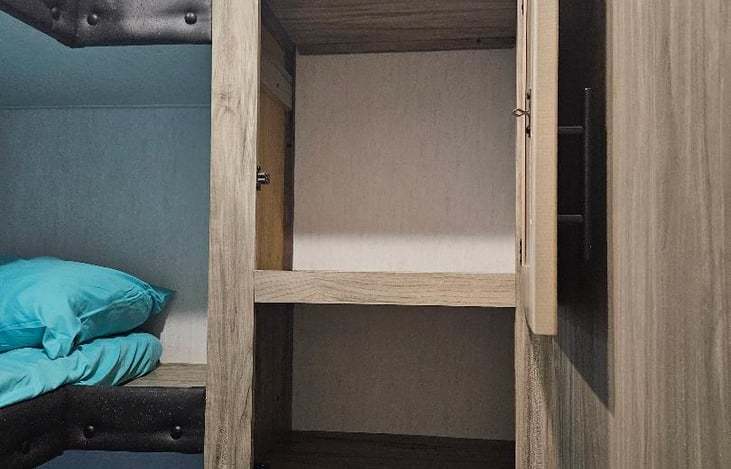 Storage in bunk room