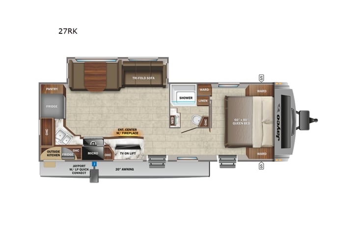 Representative floor plan provided by a trusted RVshare partner.