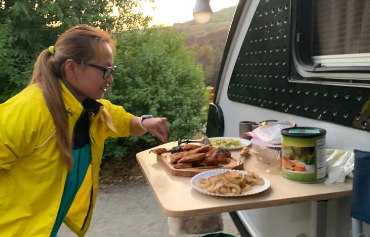 Relocated inside table for outside use