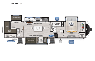 2023 East to West Ahara 378BH-OK W/Huge Bunkhouse