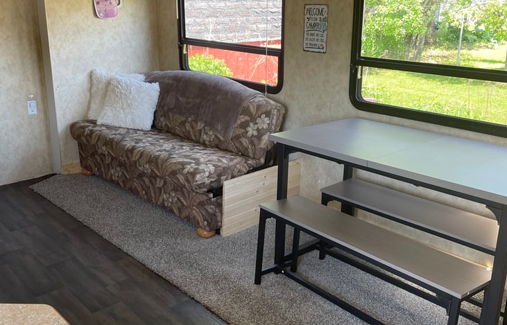 Newly updated dining and living area.