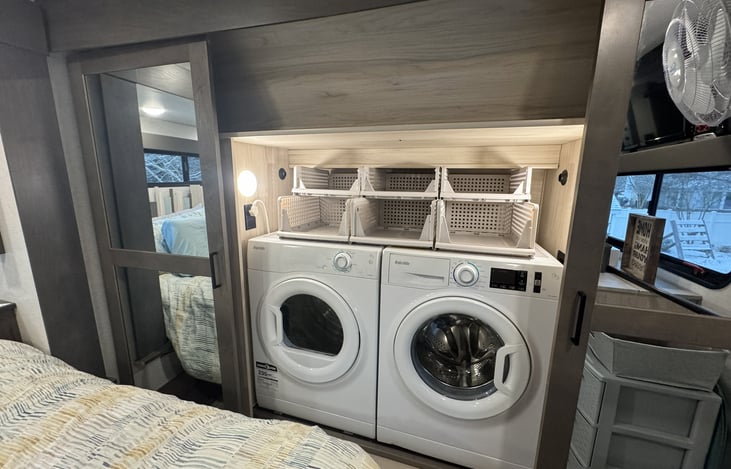 Washer and Dryer in bedroom