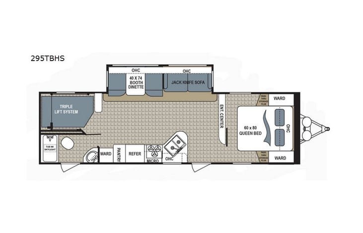 Representative floor plan provided by a trusted RVshare partner.