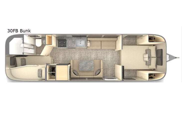 Representative floor plan provided by a trusted RVshare partner.