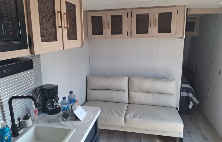 Living room and kitchen