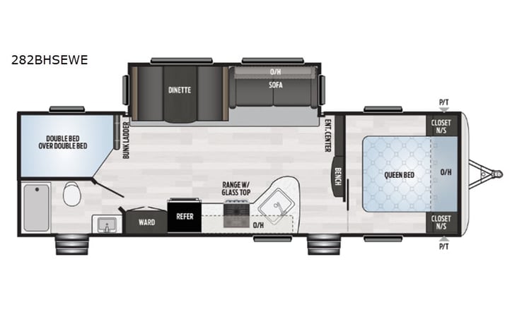 Representative floor plan provided by a trusted RVshare partner.