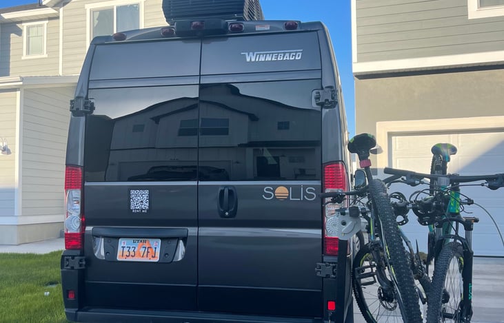 Take advantage of our swinging bike rack. Holds 4 bikes!