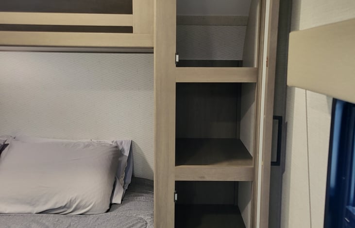 Private bedroom storage cabinets