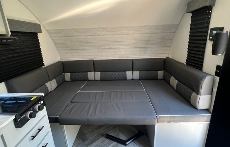 Dinette converted into full size bed.