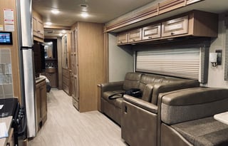 The 2 bathroom RV. No more waiting in line.