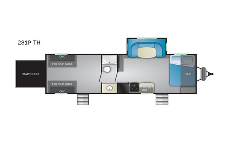 Representative floor plan provided by a trusted RVshare partner.