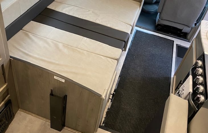 dinette converted to a bed (sleeps 2)