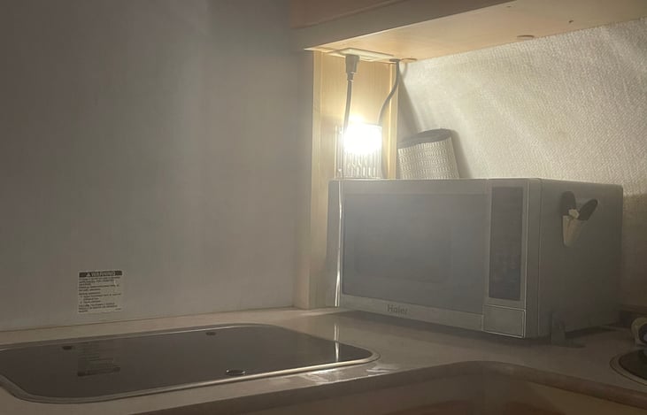 Two burner propane stove + Microwave(needs AC)