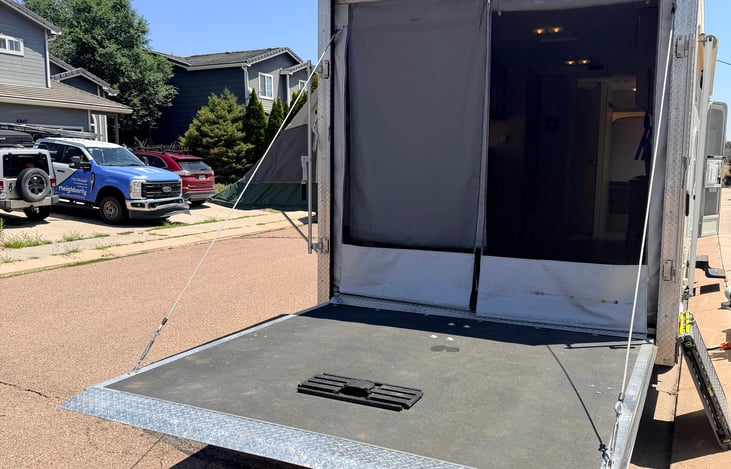 Ramp set up as a hangout area