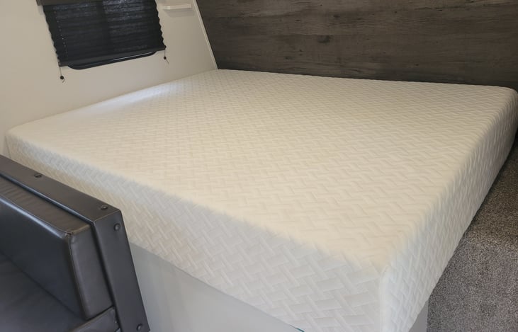 Queen bed upgraded with luxury memory foam mattress