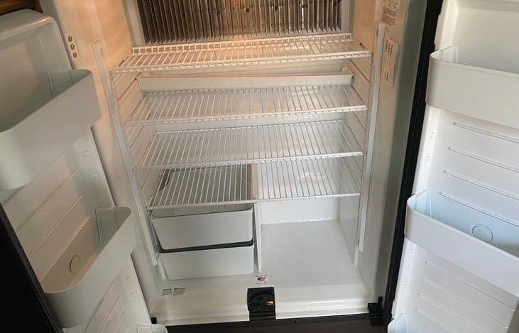 Fridge storage space.