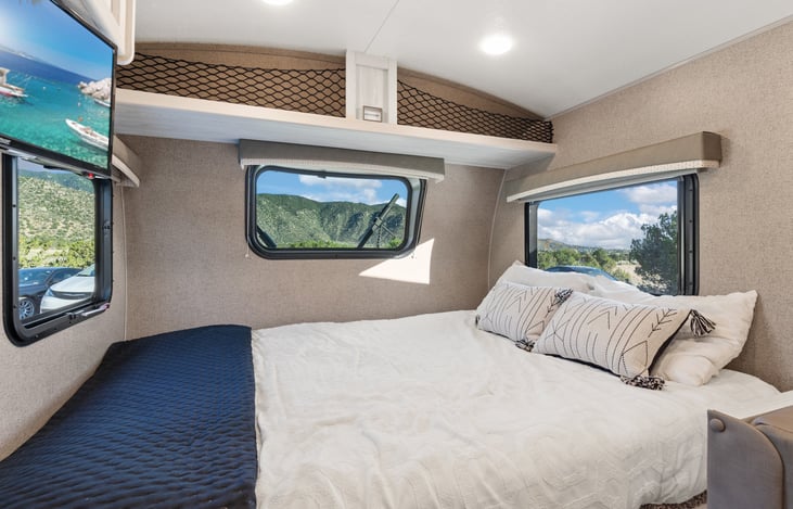 Comfortable 80" x 60" Queen bed