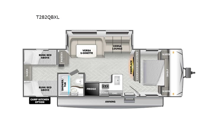 Representative floor plan provided by a trusted RVshare partner.