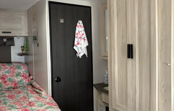 Plenty of storage, including this wardrobe.
