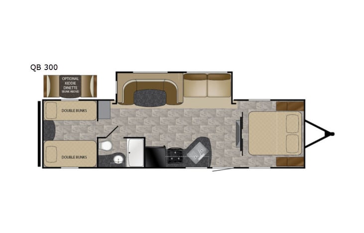 Representative floor plan provided by a trusted RVshare partner.