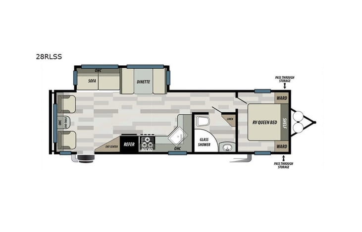 Representative floor plan provided by a trusted RVshare partner.