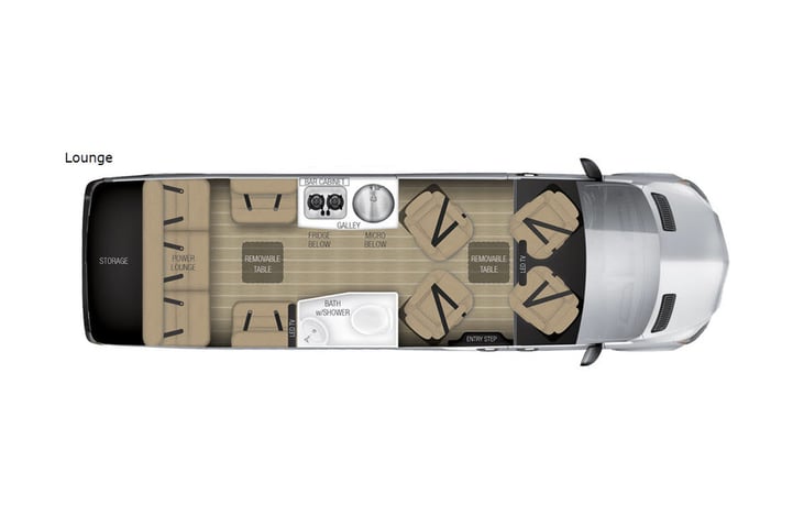 Representative floor plan provided by a trusted RVshare partner.