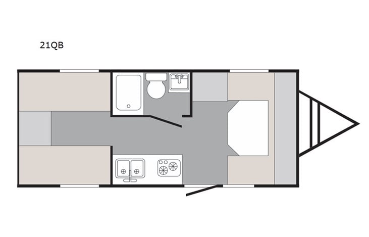 Representative floor plan provided by a trusted RVshare partner.