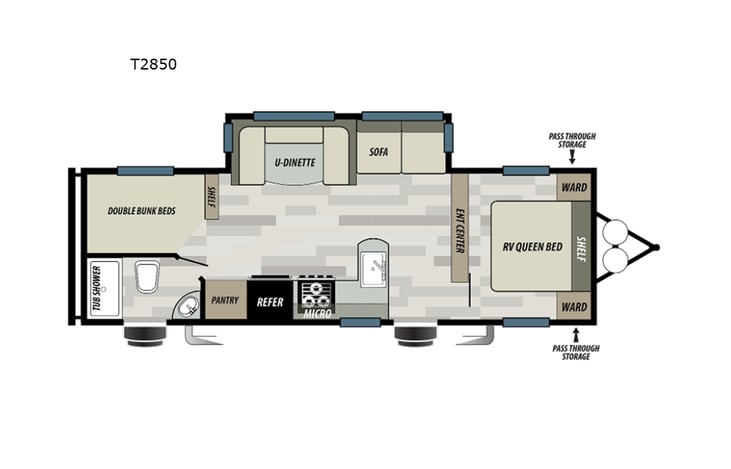Representative floor plan provided by a trusted RVshare partner.