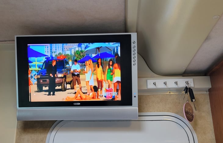 Color TV with DVR. Movies included!