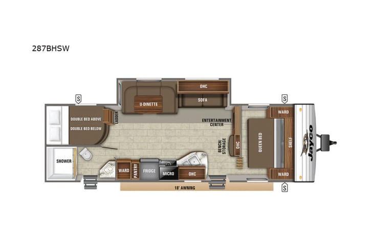 Representative floor plan provided by a trusted RVshare partner.