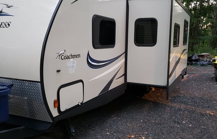 Slide out in living space which creates a lot of room.