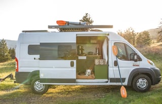 Promaster, radiant heating, toilet, shower!