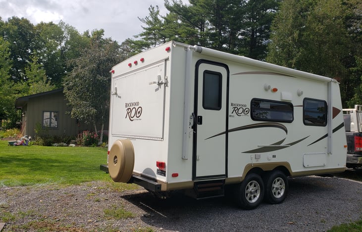 Hooked up ready to go camping