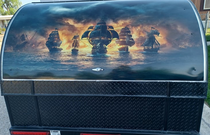 You'll get a lot of looks on the road with this on the back.