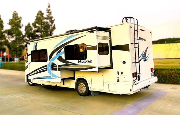 Spacious Vegas motorhome with slide-out – explore SoCal with this comfortable RV for rent.