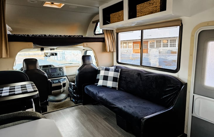 Jack knife sofa lays down flat into a nice bed