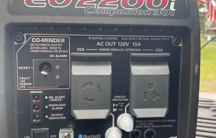 Generator included with camper rental.