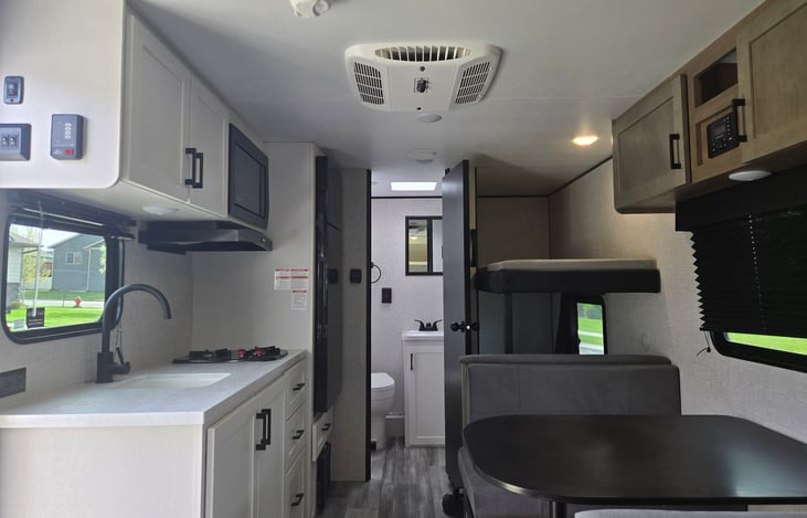 Kitchen, Dinette, Bunks, Bathroom