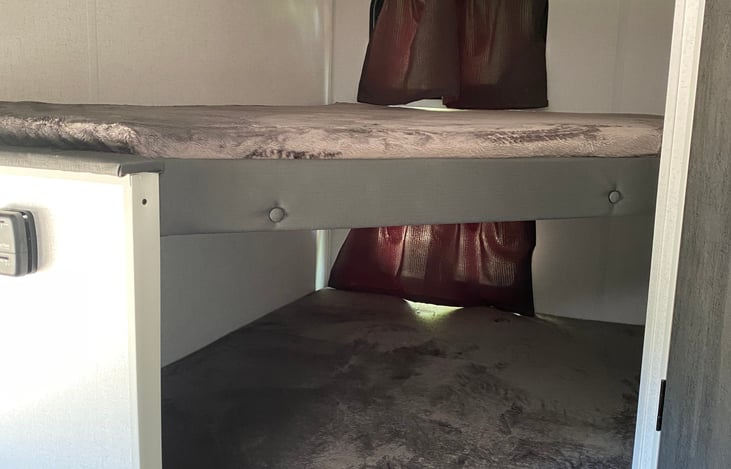 TWO double bunks to sleep the entire family in comfort.