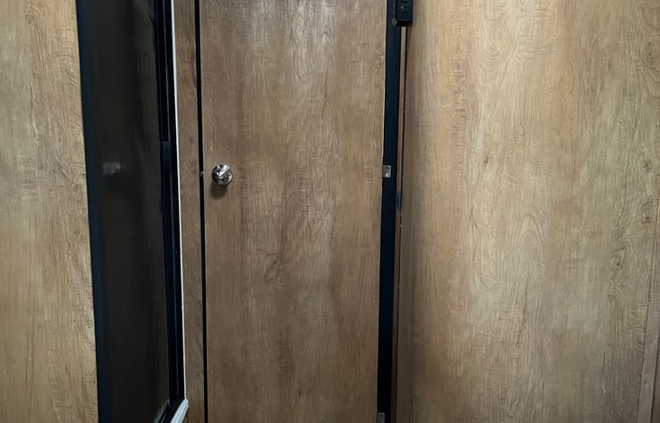 Dry Bath (2) 
As you can see, privacy "wall" is closed and shower, to the left, is privately ensconced.