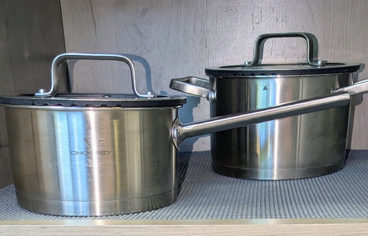 Stainless steal pots with lids